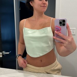 White fox open back shirt